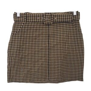 Hollister Ultra High Rise Gingham Belted Mini Skirt Womens Size S